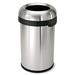 simplehuman 80 Liter / 21.1 Gallon Bullet Open Top Trash Can Commercial Grade Heavy Gauge Brushed Stainless Steel