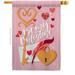 Ornament Collection Be My Valentine Springtime Double-Sided Garden Decorative House Flag Multi Color