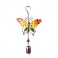 Alexsix Butterfly/Hummingbird/Dragonfly Wind Chime Garden Metal Stained Glass Hanging Ornament For Outdoor Indoor Decorations