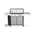 Weber Genesis S-435 4-Burner Natural Gas Grill in Stainless Steel with Side Burner