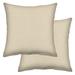 Textured Solid Almond Square Toss Pillow (2-Pack)