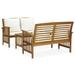 3 Piece Garden Set with Cushions Solid Acacia Wood