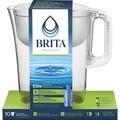 Brita Large 10 Cup Water Filter Pitcher with 1 Brita Elite Filter Made Without BPA Huron White