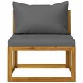 Suzicca 3 Piece Patio Set with Cushions Solid Acacia Wood