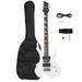 Glarry Burning Fire Style Beginner Electric Guitar with Guitar Bag Pick Strap Accessories