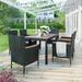 SYNGAR 7 Pieces Patio Dining Furniture Set with Chairs and Acacia Wood Table