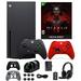 2023 Newest Xbox Series X Gaming Console System- 1TB SSD Black X Version Bundle with Diablo IV Full Game / Extra Red Controller/ 17 in 1 Accessories Kit