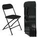 SamyoHome 8 Pack Folding Plastic Black Chairs Plastic Chairs and Stacking Chair