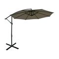 Patiojoy 10FT Patio Offset Umbrella 8 Ribs Cantilever Umbrella w/Crank for Poolside Yard Lawn Garden Coffee