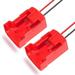 ODOMY 2Pcs Battery Adapter for Milwaukee M18 Battery XC 18V Lithium Battery Portable Insulated Battery Converter Dock Power 2 Wire Output