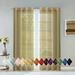 Dainty Home Malibu Textured Semi-Sheer Grommet Top Curtain Panel Pair 108 x 84 In Coffee