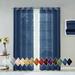 Dainty Home Malibu Textured Semi-Sheer Grommet Top Curtain Panel Pair 108 x 84 In River Blue