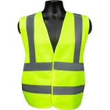 DSV Standard Visibility Reflective Safety Vest with Loop and Hook Closure (Neon Yellow Size XL)
