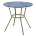 Furniture of America Reo French Aluminum Patio Counter Dining Table in Blue