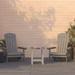 Merrick Lane Set Of Two Gray Folding Adirondack Patio Chairs With Matching Outdoor Side Table