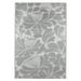 Northlight 4 x 6 Gray and Off White Floral Rectangular Outdoor Area Rug