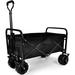 Pouseayar Heavy Duty Folding Portable Cart Wagon for Camping Black