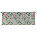 RSH DÃ©cor Indoor Outdoor Foam Bench Cushion with Ties 51 x 18 x 3 Gould Multi Green Floral