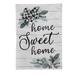 Evergreen Home Sweet Home Eucalyptus Garden Burlap Flag 12.5 x 18 Inches Indoor Outdoor Decor