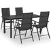 vidaXL Patio Dining Set Black Outdoor Garden Chair 3/5/7/9 Piece Multi Sizes