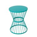 GDF Studio Fern Outdoor Metal 16 Inch Side Table Matte Teal