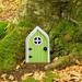 Miniature Fairy Gnome Home Door Green Fairy Door for Tree Garden Fairy Door Fairies Sleeping Door Tree Statues Outdoor Wooden Statues Yard Art Garden Sculpture Decoration Tree Wall Lawn Decor