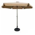 International Caravan 9 ft. Outdoor Aluminum Umbrella with Flaps Khaki & Bronze