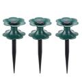 NUOLUX 3pcs Garden Winding Pipe Wheels Hose Guide Spikes for Plant Protection (Green)