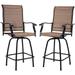 Emilia Outfitter Swivel Bar Package of 2 â€” Metal Height Patio Bar Chairs for Bistro Garden Patio