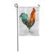 KDAGR Classic Fairy Tales Rooster with Red Green Plumage Coming Year Garden Flag Decorative Flag House Banner 28x40 inch