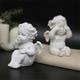 Cheers US Kneeling Praying White Baby Cherubs/Angels Resin Garden Statue Figurine Indoor Outdoor Home Garden Decoration Wings Angel Statue Sculpture Memorial Statue