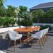 Amazonia Silverton 9 Pieces Eucalyptus Wood Oval Outdoor Dining Set Ideal for Patio