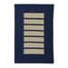 Colonial Mills 7 x 10 Navy Blue and Beige All Purpose Handcrafted Reversible Rectangular Outdoor