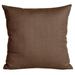 Howard Elliott 20 Square Fabric Pillow with Down Insert in Sterling Chocolate
