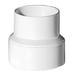 5PK Deflect-O 4 - 3 in. Dia. White Plastic Increaser/Reducer