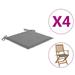 Anself 4 Piece Garden Chair Cushions Fabric Seat Cushion Patio Chair Pads Gray for Outdoor Furniture 15.7 x 15.7 x 1.2 Inches (L x W x T)