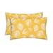 RSH DÃ©cor Indoor Outdoor Set of 2 Pillows 20 x 12 Shade Spice Yellow