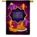 Ornament Collection Happy Makar Sankranti Celebration Double-Sided Garden Decorative House Flag Multi Color