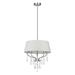 SAFAVIEH Waltz 3 Light Beaded 17 in. Dia. Adjustable Pendant Chrome