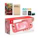 Nintendo Switch Lite Coral with Hyrule Warriors: Age of Calamity Mytrix 128GB MicroSD Card and Accessories NS Game Disc Bundle Best Holiday Gift