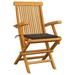 Suzicca Patio Chairs with Taupe Cushions 2 pcs Solid Teak Wood