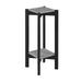 Planters & Potts Deluxe Square Plant Stand Faux Cement & Black - 18.5 x 18.5 x 31 in.