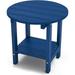 WINSOON 2-Tier Side Table Adirondack Table End Table Outdoor table with Storage Shelf