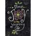 Toland Home Garden Joy In The Journey Chalkboard Positive Joy Flag Double Sided 28x40 Inch