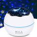 Deyuer Night Light Star Projector Starry Sea World Theme Adjustable Brightness 360 Degree Rotation Bedside Lamp for Room Bedroom Party