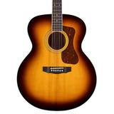 Guild Westerly F-250E Deluxe Maple Jumbo Acoustic/Electric Guitar Antique Burst Gloss