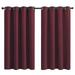 MIFXIN Outdoor Curtains Waterproof UV Protectant Patio Pergola Grommet Top Blackout Drapes 2 Panels Wine Red 52x94in