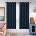 Deconovo Black Out Curtains Set of 2 63 inches long - Grommet Room Darkening Thermal Insulated Curtains for Bedroom (52x63 inch Navy Blue 2 Panels)