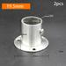 Stainless Steel Cabinet Clothes Closet Rod Bracket Holder Flange Socket 2 Pcs