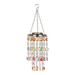 Glitzhome 18.75 Hanging Solar Wind Chime Transparent Acrylic Crystal Beaded Hanging Decor for Patio Yard Garden Indoor Outdoor